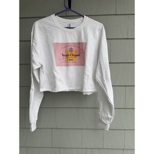 Cropped Veuve Clicquot Rosé Graphic Sweatshirt – Medium – Boxy Fit